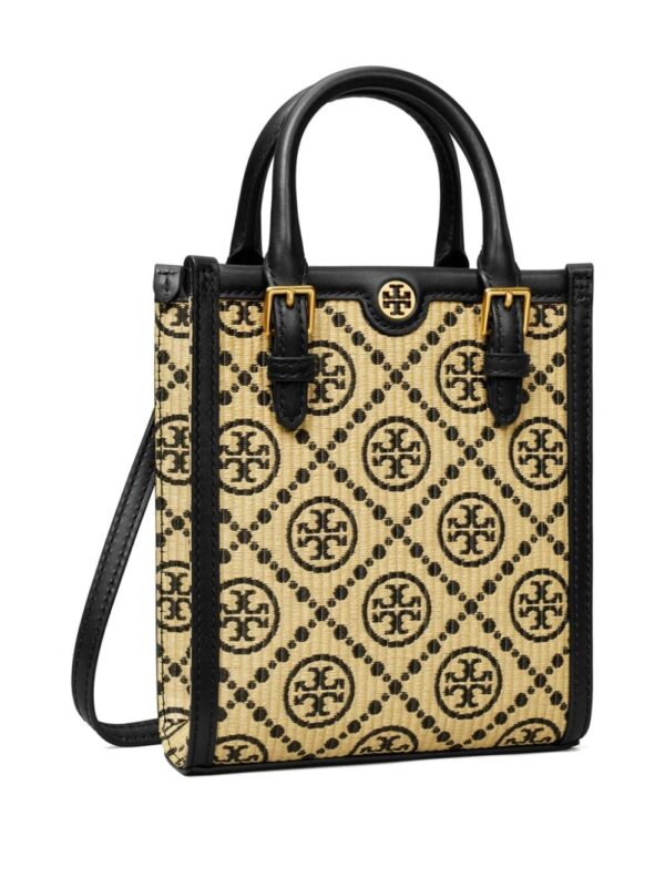 Tory Burch mini T Monogram raffia bag - Image 3