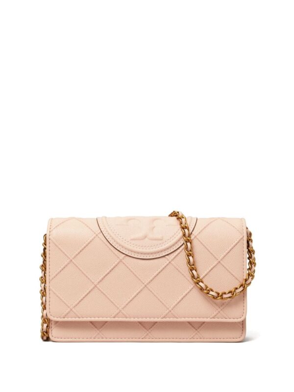 Tory Burch Fleming Soft leather chain wallet