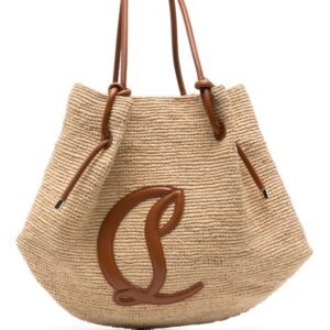 Christian Louboutin By My Side raffia shoulder bag
