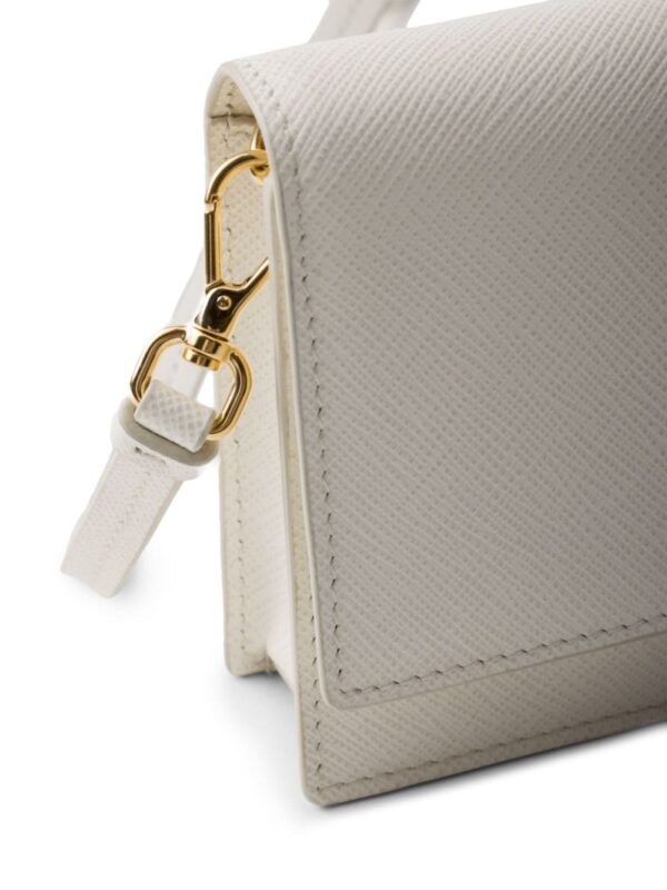 Prada triangle-logo leather mini bag - Image 4