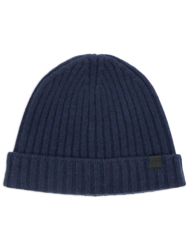 TOM FORD logo-patch cashmere beanie