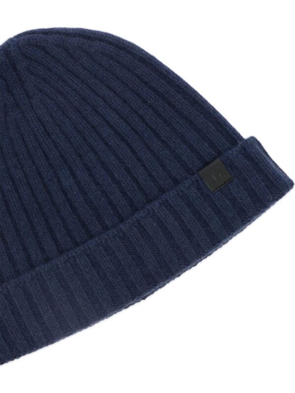 TOM FORD logo-patch cashmere beanie - Image 3