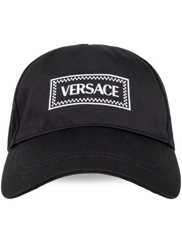 Versace logo-embroidered cotton cap
