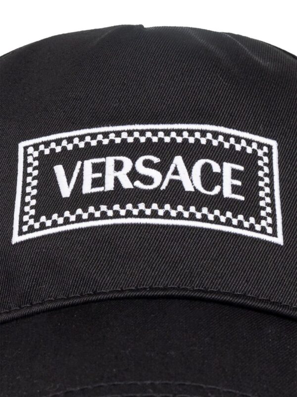 Versace logo-embroidered cotton cap - Image 3