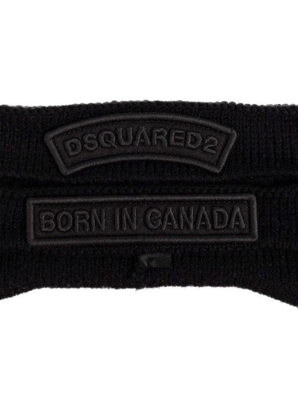 DSQUARED2 logo-patch wool head band - Image 3