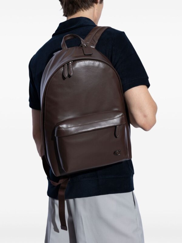 Coach Hall logo-plaque leather backpack - Image 2