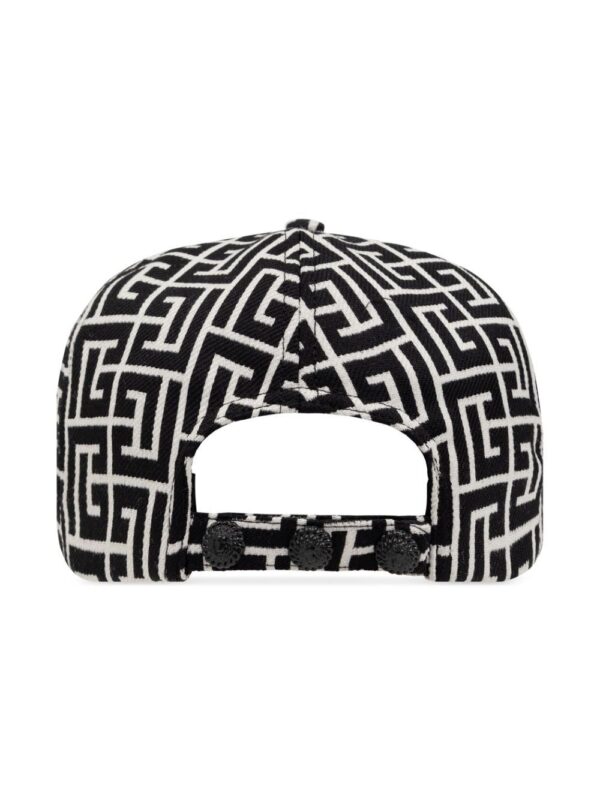 Balmain monogram-print virgin-wool baseball cap - Image 2