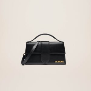 Jacquemus Le grand Bambino Handbag with adjustable crossbody strap.