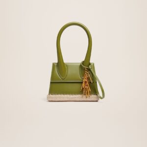 Jacquemus Le Chiquito moyen Cordao  Espadrille signature handbag.