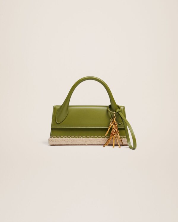 Jacquemus Le Chiquito long Cordao  Espadrille signature handbag.