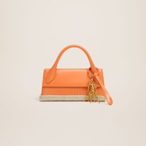 Jacquemus Le Chiquito long Cordao  Espadrille signature handbag.