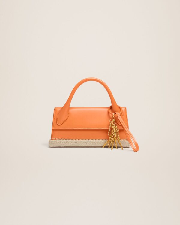 Jacquemus Le Chiquito long Cordao  Espadrille signature handbag.