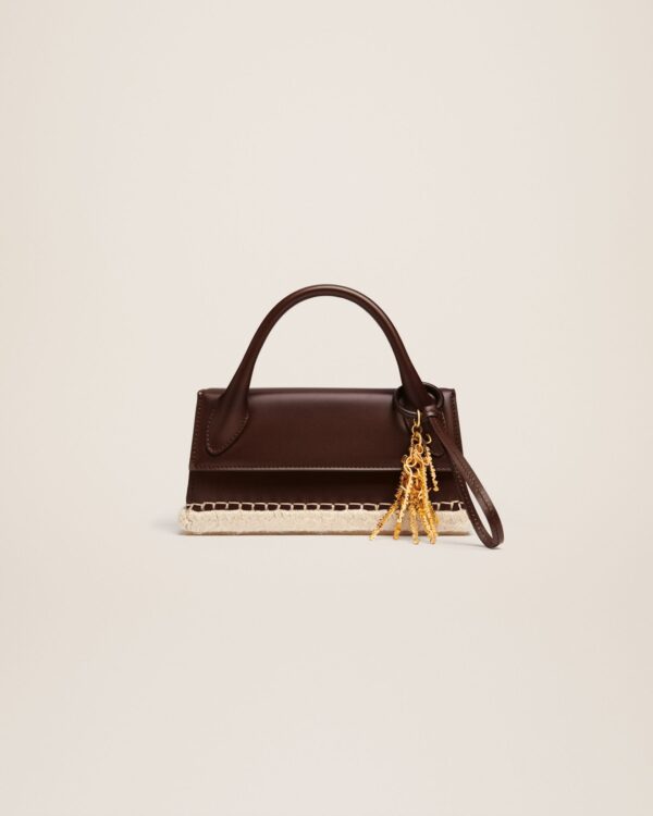 Jacquemus Le Chiquito long Cordao  Espadrille signature handbag.