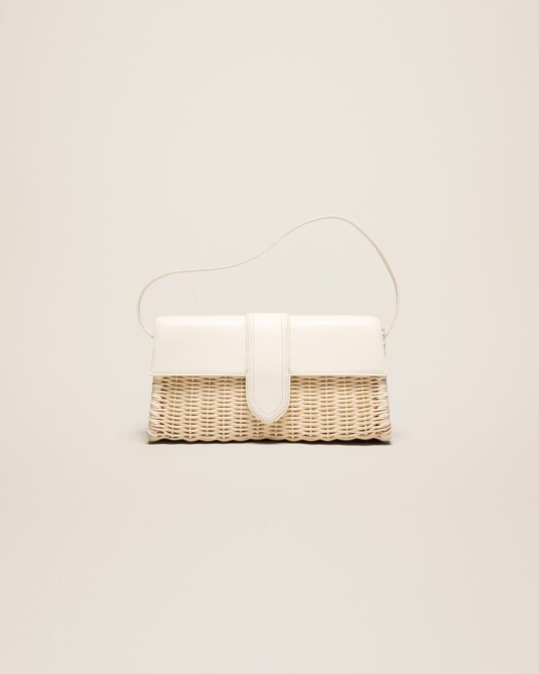 Jacquemus Le Bambino long Osier  Wicker flap bag