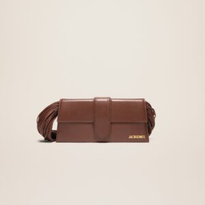 Jacquemus Le Bambino long Ficiu Strand strap flap bag.