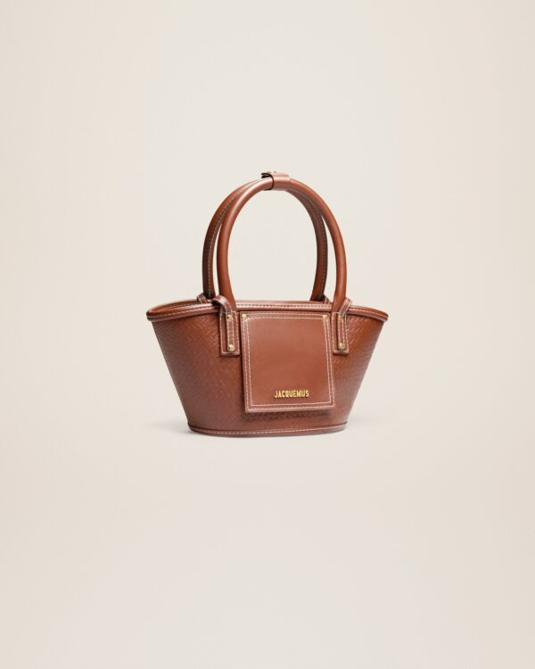 Jacquemus Le petit panier Soli cuir  Mini leather beach basket bag. - Image 3