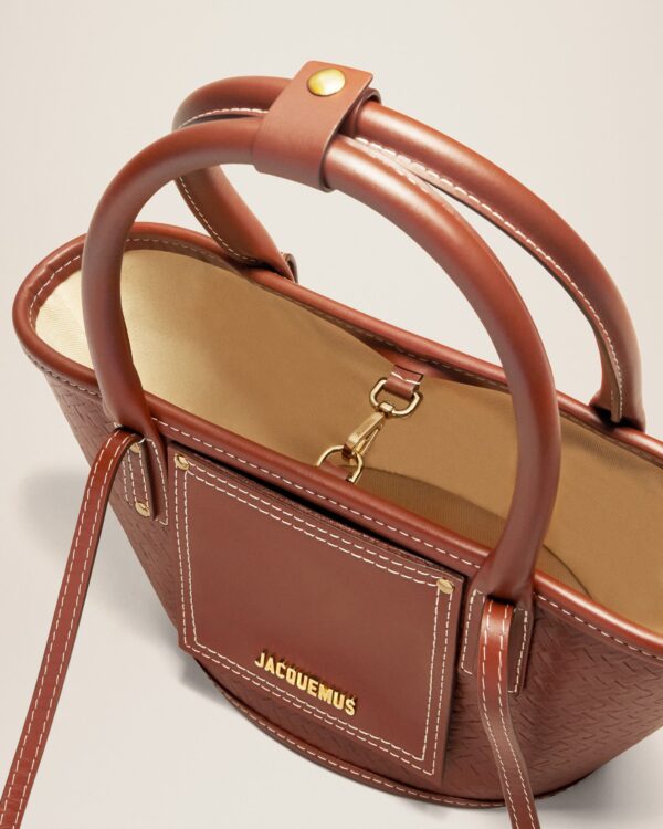 Jacquemus Le petit panier Soli cuir  Mini leather beach basket bag. - Image 6
