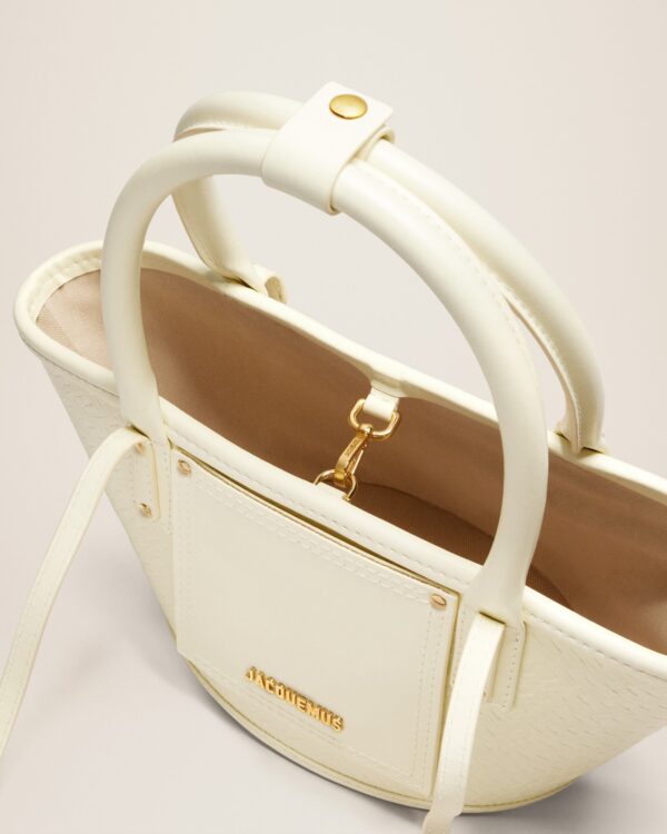 Jacquemus Le petit panier Soli cuir  Mini leather beach basket bag - Image 6