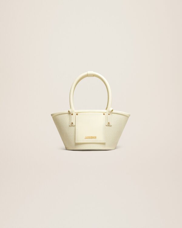 Jacquemus Le petit panier Soli cuir  Mini leather beach basket bag