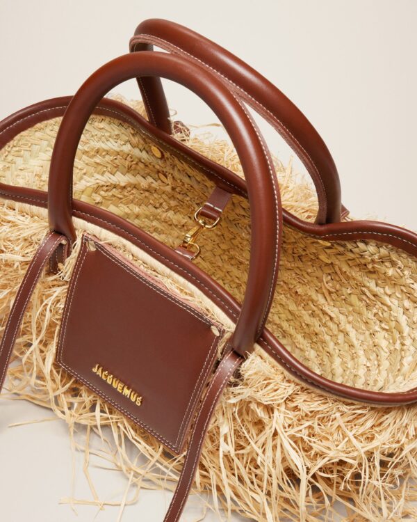 Jacquemus Le panier Soli Raphia  Raphia beach basket bag. - Image 6