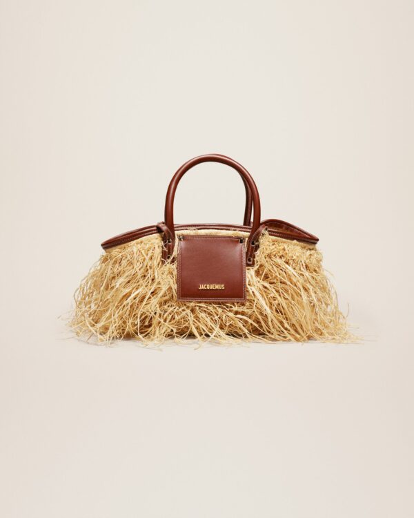 Jacquemus Le panier Soli Raphia  Raphia beach basket bag.