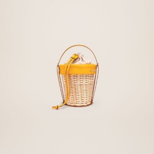 Jacquemus Le panier Seau Wicker bucket basket.