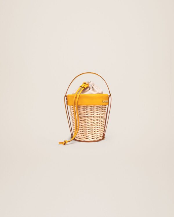 Jacquemus Le panier Seau  Wicker bucket basket.