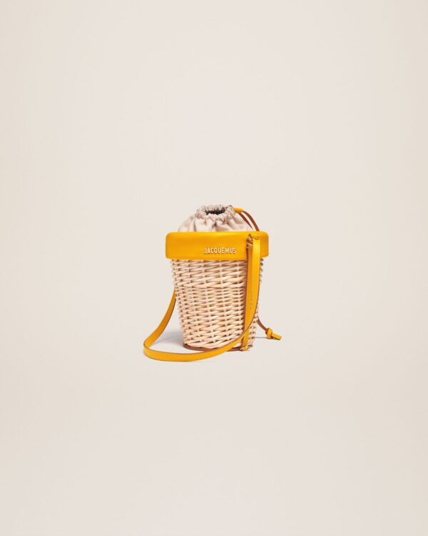 Jacquemus Le panier Seau  Wicker bucket basket. - Image 3