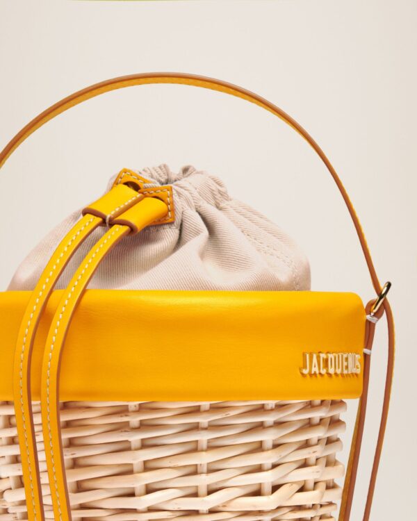 Jacquemus Le panier Seau  Wicker bucket basket. - Image 5