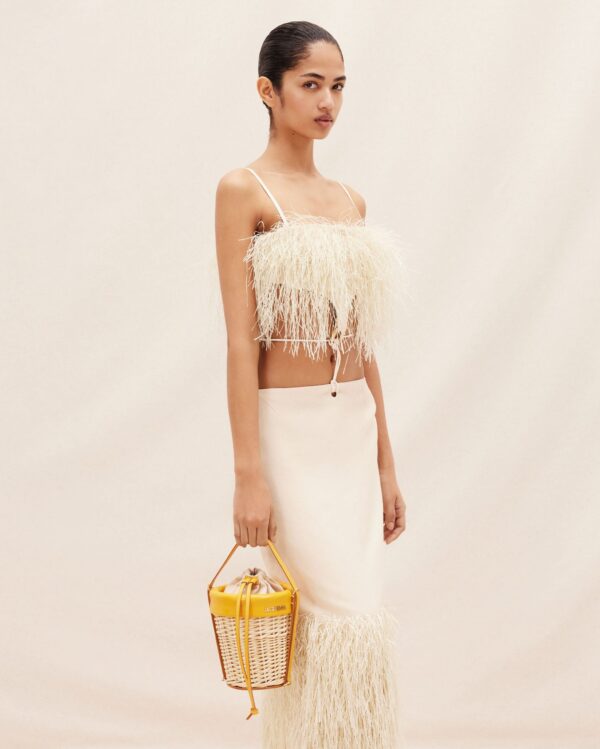 Jacquemus Le panier Seau  Wicker bucket basket. - Image 2