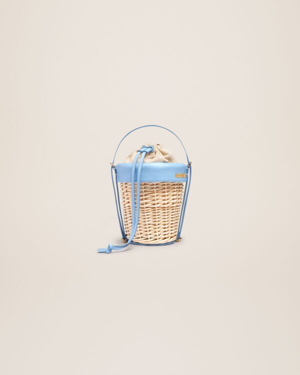 Jacquemus Le panier Seau  Wicker bucket basket.
