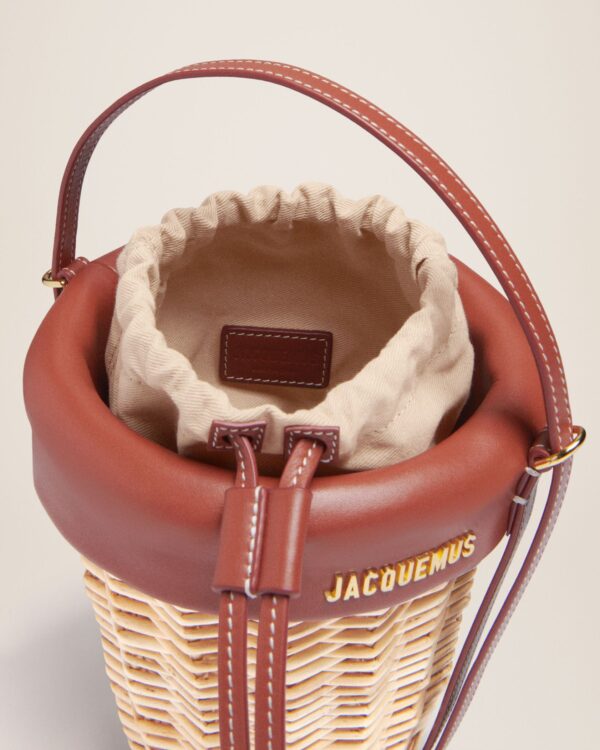 Jacquemus Le panier Seau  Wicker bucket basket. - Image 6
