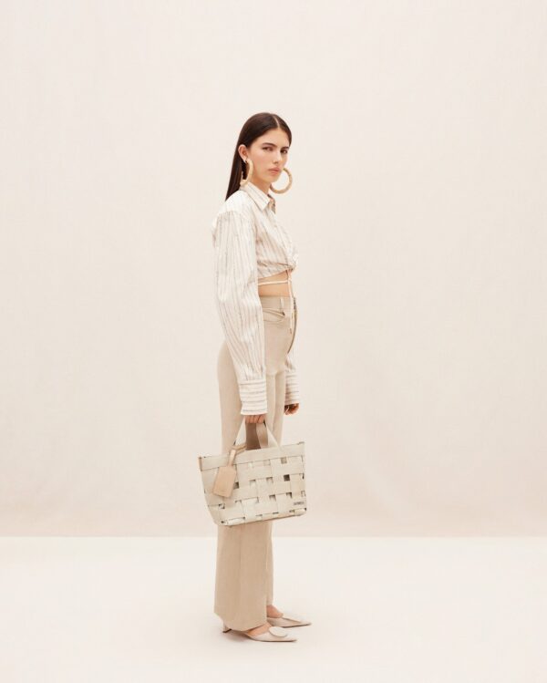 Jacquemus Le cabas Gros Grain  Grosgrain tote bag. - Image 3