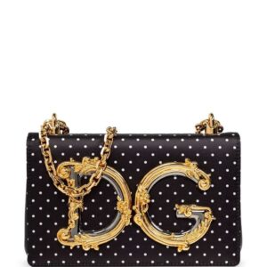Dolce & Gabbana small DG Baroque satin crossbody bag