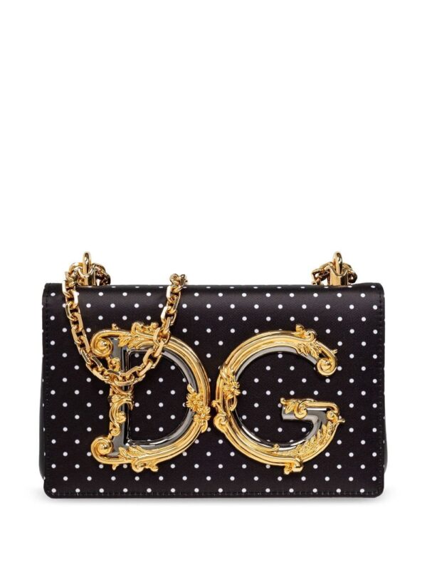 Dolce & Gabbana small DG Baroque satin crossbody bag