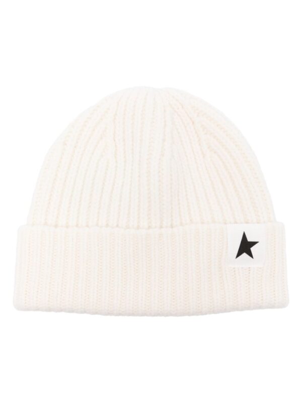 Golden Goose logo-patch wool beanie