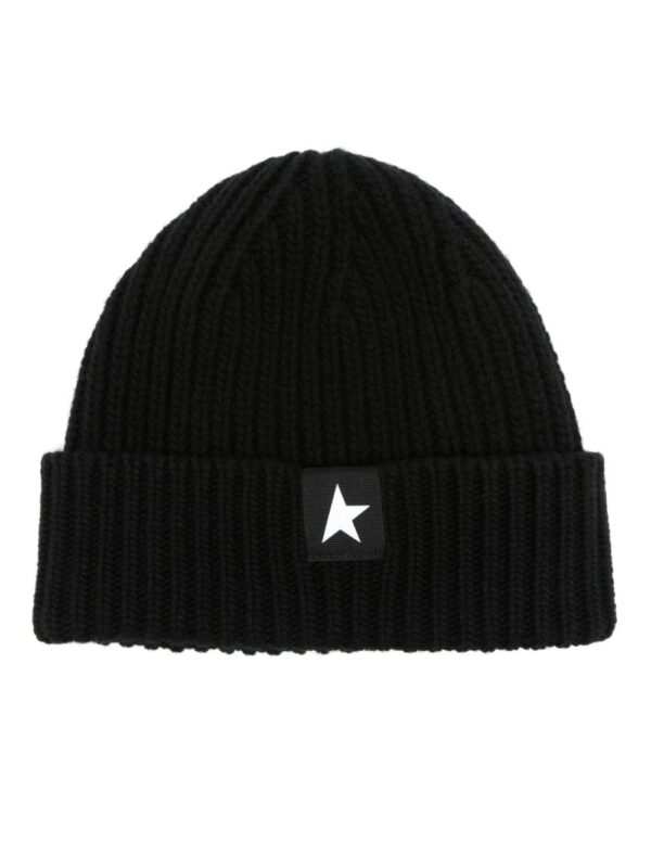 Golden Goose logo-patch wool beanie