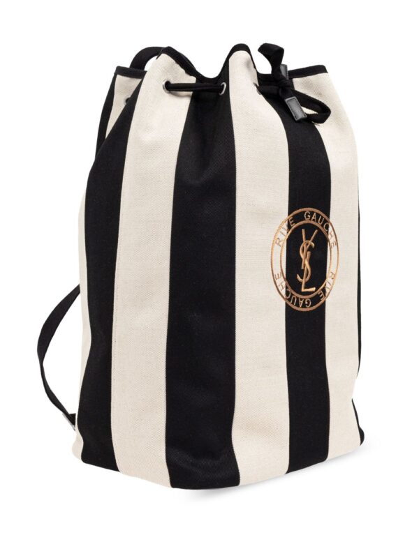 Saint Laurent striped cotton-blend backpack - Image 4