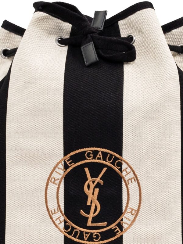 Saint Laurent striped cotton-blend backpack - Image 6