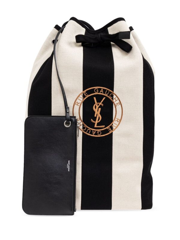 Saint Laurent striped cotton-blend backpack - Image 5