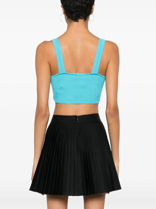 Vivienne Westwood  Orb-embroidered fine-knit bra - Image 4