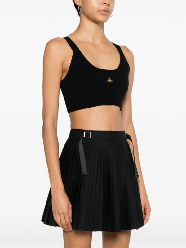 Vivienne Westwood  Orb-embroidered fine-knit bra - Image 3
