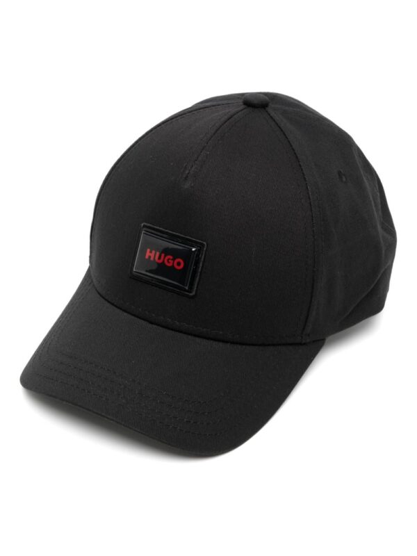 HUGO logo-patch cotton twill cap