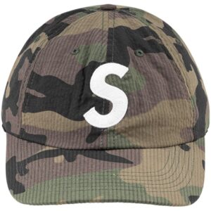 Supreme logo-embroidered seersucker baseball cap