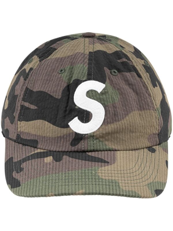 Supreme logo-embroidered seersucker baseball cap
