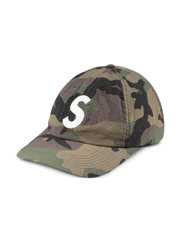 Supreme logo-embroidered seersucker baseball cap - Image 3
