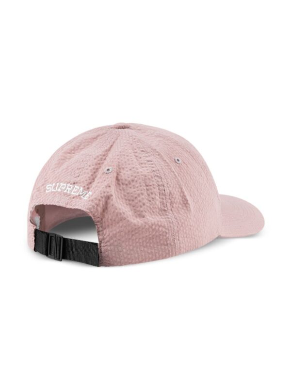 Supreme logo-embroidered seersucker baseball cap - Image 2