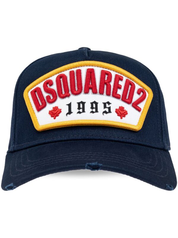 DSQUARED2 logo-appliqué cotton baseball cap