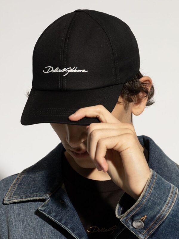 Dolce & Gabbana logo-appliqué cotton baseball cap - Image 2