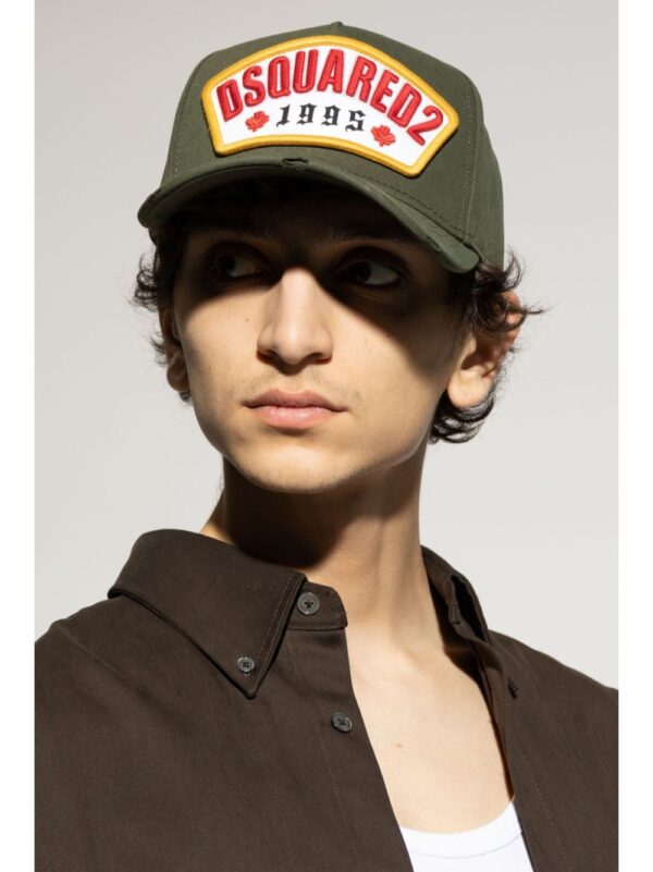 DSQUARED2 logo-appliqué cotton baseball cap - Image 2